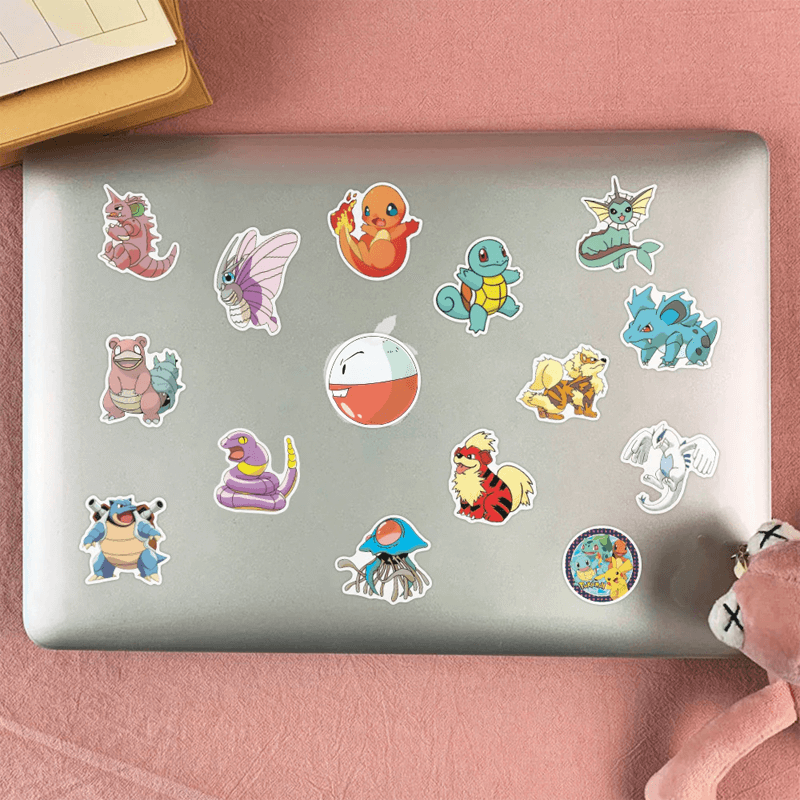 Poke Klistermärken Set – 50 Unika Stickers för Samlare och Fans