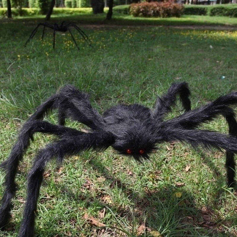 Giant Black Plush Spider - Dekor