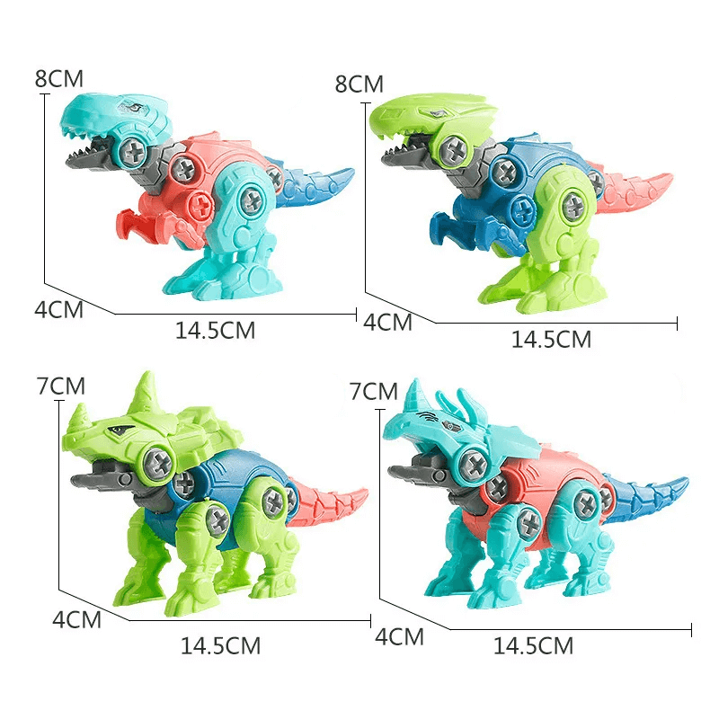 Dinosaurägg Byggsats - Överraskningsägg med Byggklossar, Skruva Isär och Montera Dina Egna Dinosaurier, DIY Blindbox Leksak för Barn