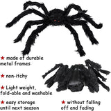 Giant Black Plush Spider - Dekor