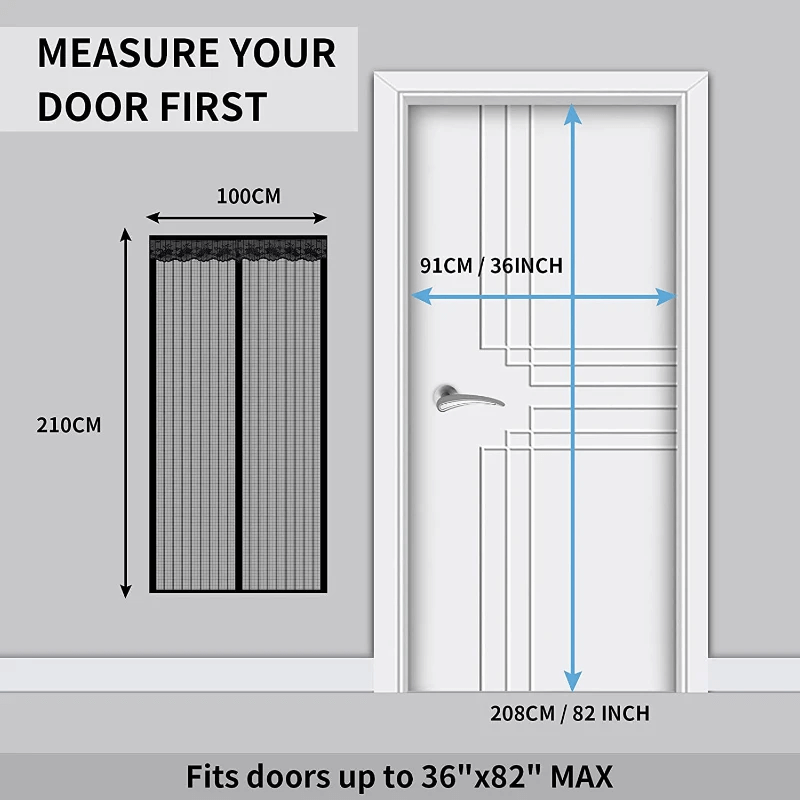 Magnetisk insektnett for dør