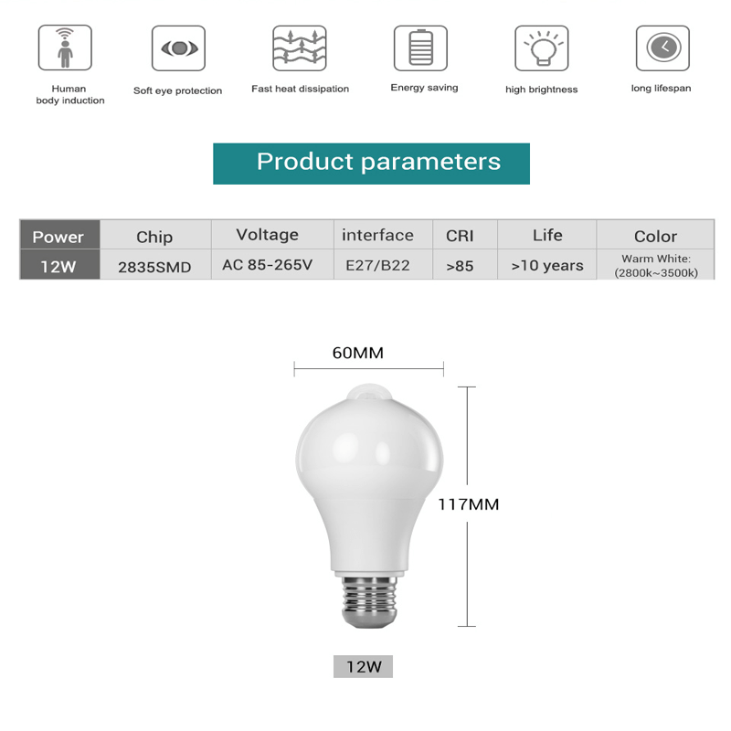 Smart Motion sensor LED-lampe