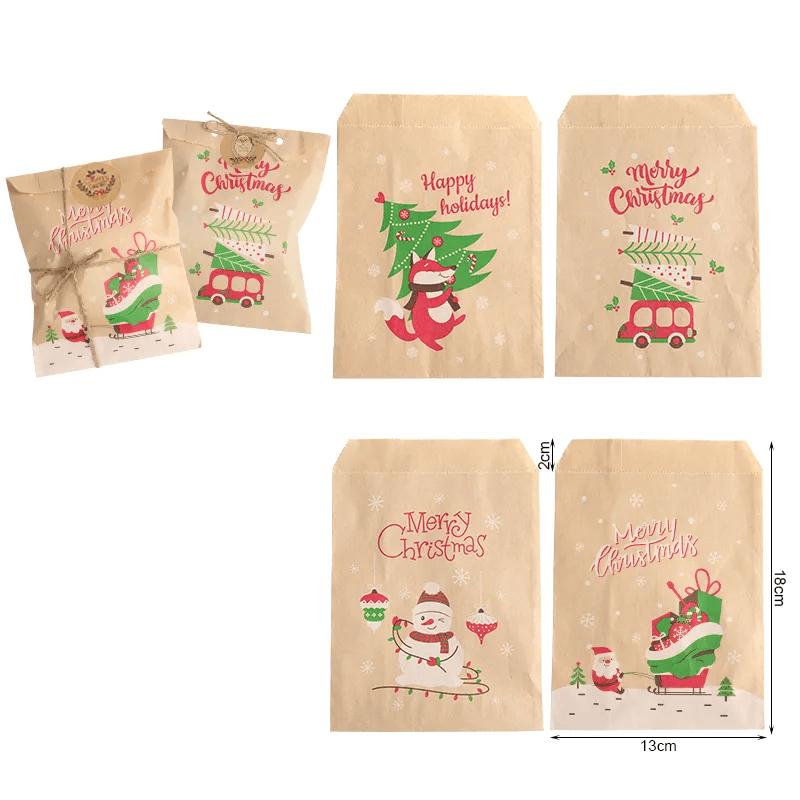 Christmas Kraft papirposer