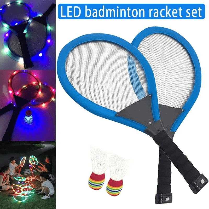 LED Badmintonracket Set - Ljusupplyst Badmintonspel