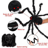 Giant Black Plush Spider - Dekor