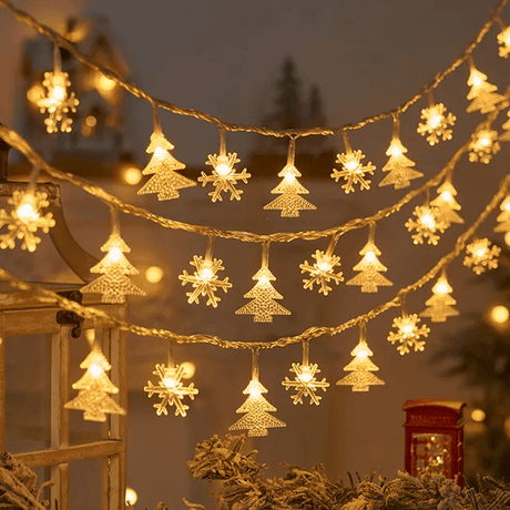 LED-lys med juletema