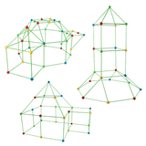 3D lekehus | Byggesett med pinner