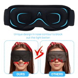 Portabel 3D Sovmask - Ljusblockerande, Mjukt Vadderat Ögonskydd för Optimal Komfort