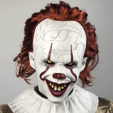 Halloween Pennywise Clownmask – Skräckinjagande Demonclown för Halloween och Karneval