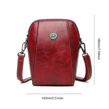 Vintage Crossbody Skinnveske for Kvinner - Justerbar Skulderrem, Kompakt Design og Elegant Stil