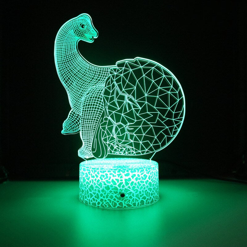 3D LED-lampe Dinosaur