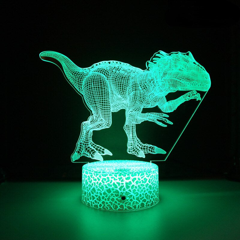 3D LED-lampe Dinosaur